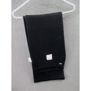 NWT UGG Textured Chunky Cardi Knit Black Scarf Around 76" x 10"